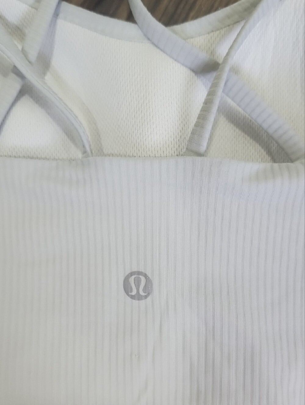 lululemon athletica Light Gray Ribbed Double-Strap Sports Bra - Picture 3 of 4